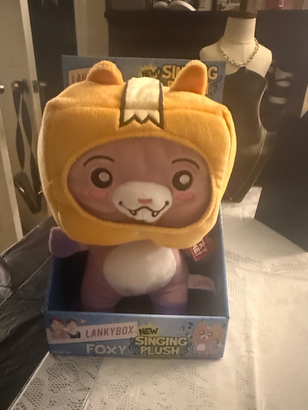 Foxy Singing Plush - Purple with Yellow Hood